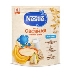 Каша молочная Nestle овсяная с грушей и бананом с 6 мес 200 г