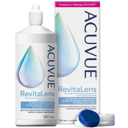 Раствор для ухода за контактными линзами Acuvue ревиталенс многофункциональный дезинфицирующий с контейнером для линз 360 мл