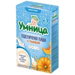 Каша молочная, Умница 200 г пшеничная с тыквой