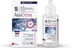 Раствор для ухода за контактными линзами АкваОптик многофункциональный + контейнер для линз 60 мл