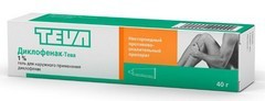Диклофенак-Тева гель д/наружн. прим. 1% 40 г 1 шт.