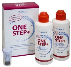 Раствор для ухода за контактными линзами OKVision Ван Степ+ пероксидный с конейнером 2 шт. 360 мл
